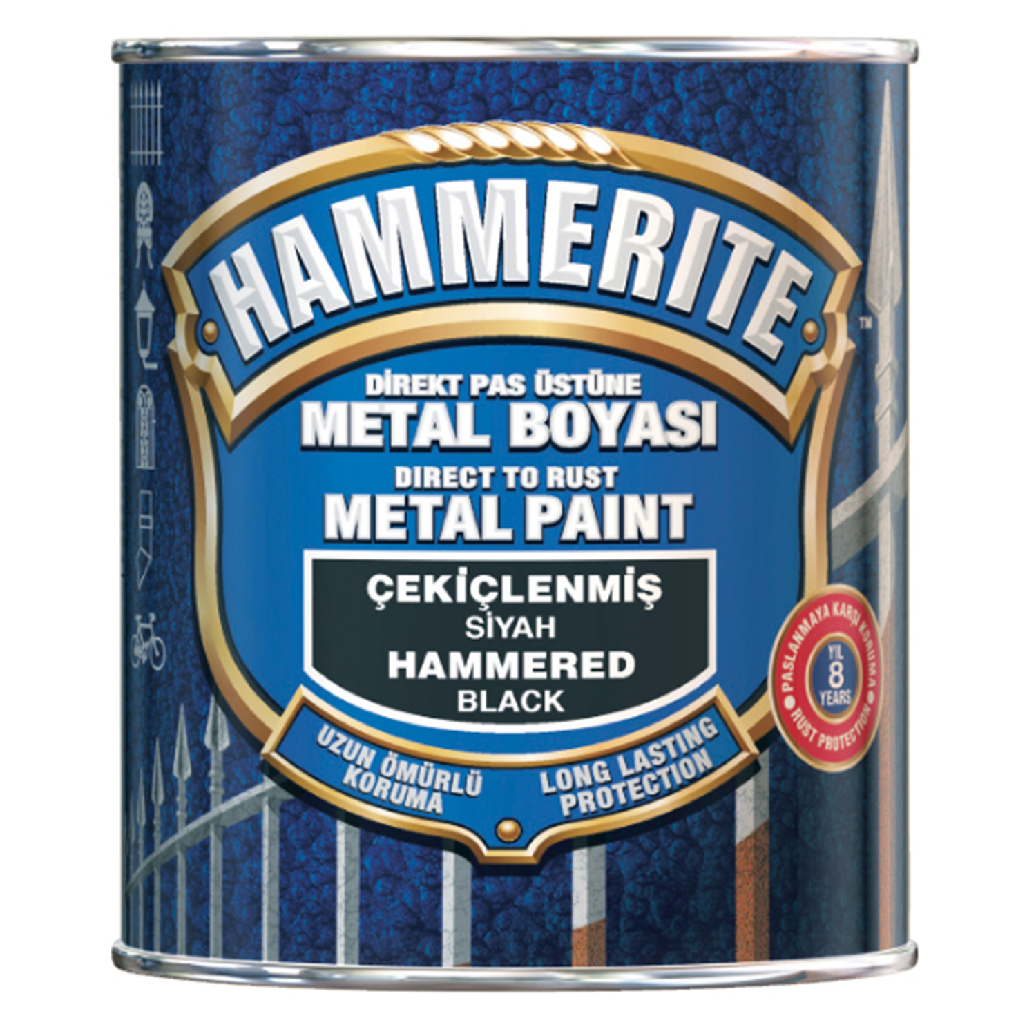 MARSHALL Hammerite çəkiclənmiş metal boyası 250 ml