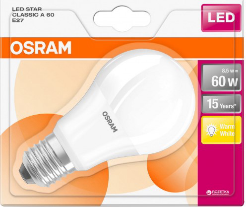 LAMPA 10W/827 E27 LED (60W) KLASSIK OSRAM